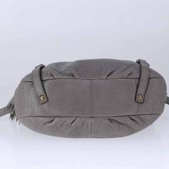 BURBERRY Blue Label Shoulder Bag Leather Gray Auth ti2581 - Picture 5 of 16